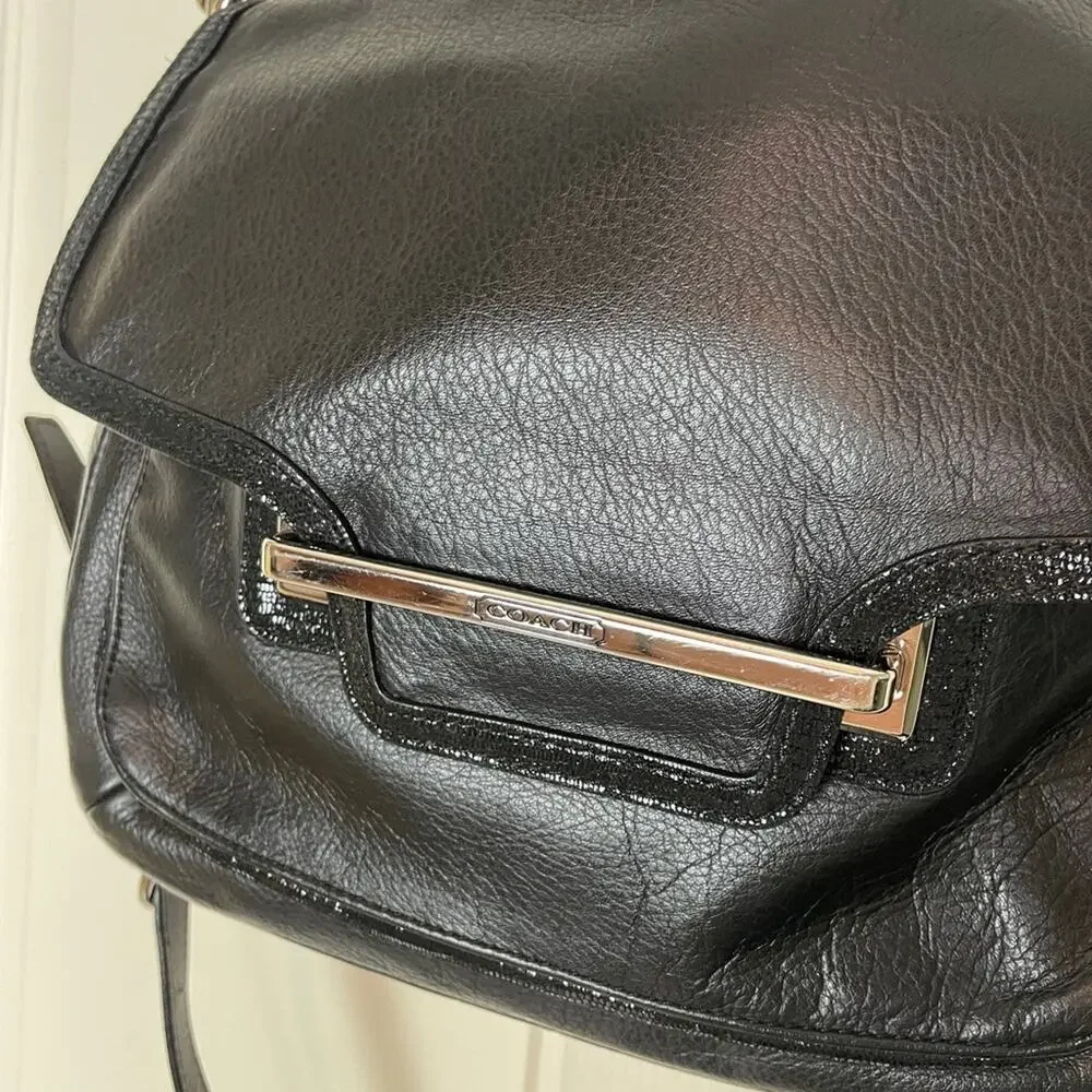 Coach Taylor Black Shoulder Crossbody Bag Flap Closure F27481
